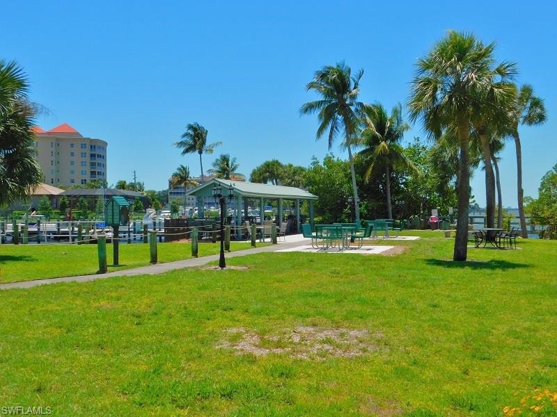 View of community featuring a gazebo and a yard