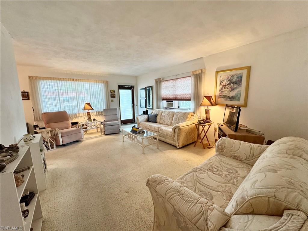 View of carpeted living room