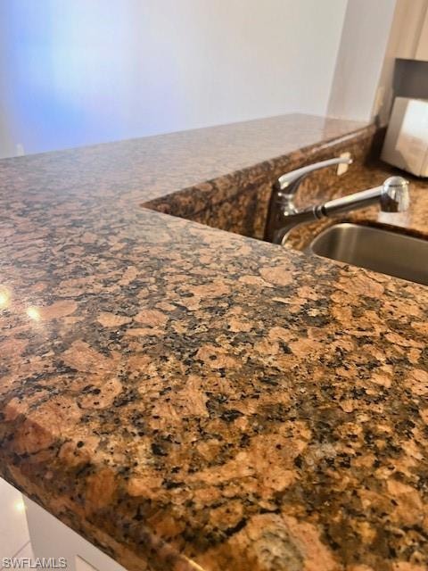 Kitchen view of a sink