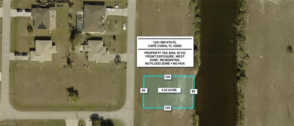 Map / location with property parcel outlined