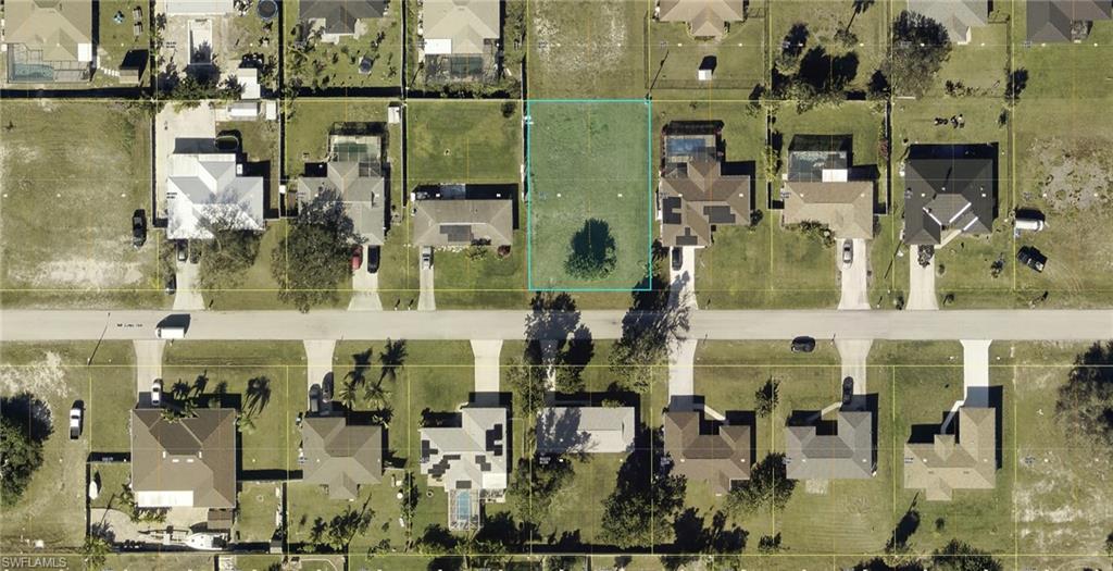 Aerial view of property's location with property boundaries highlighted