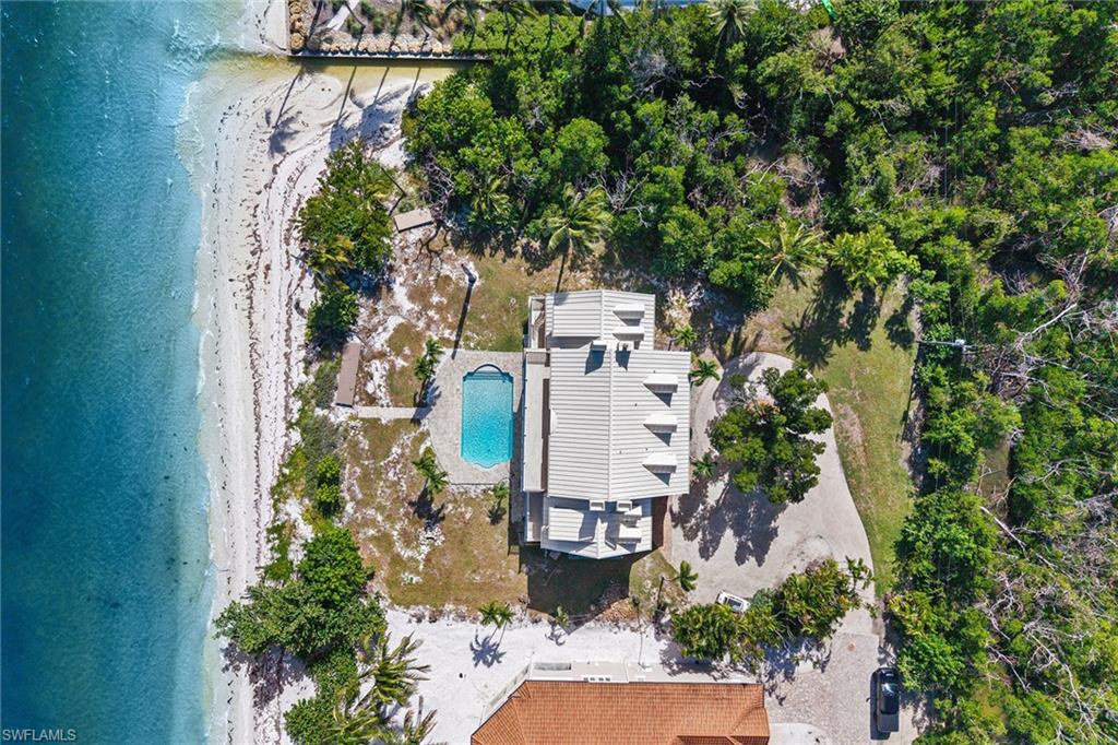 Drone / aerial view of a large body of water