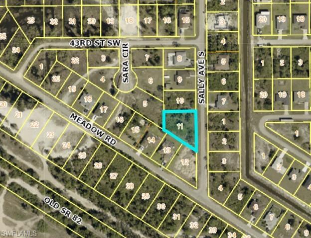 Map of property location with property boundaries highlighted