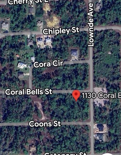 Aerial overview of property's location