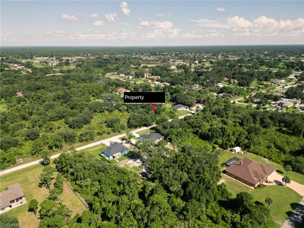 Aerial view of property's location