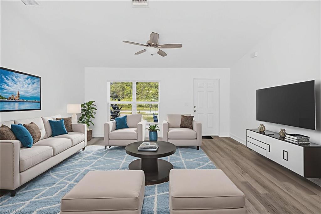 Staged living room