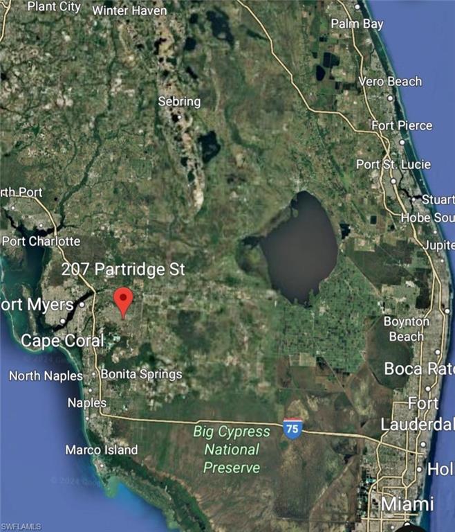 Aerial map of property and surrounding area