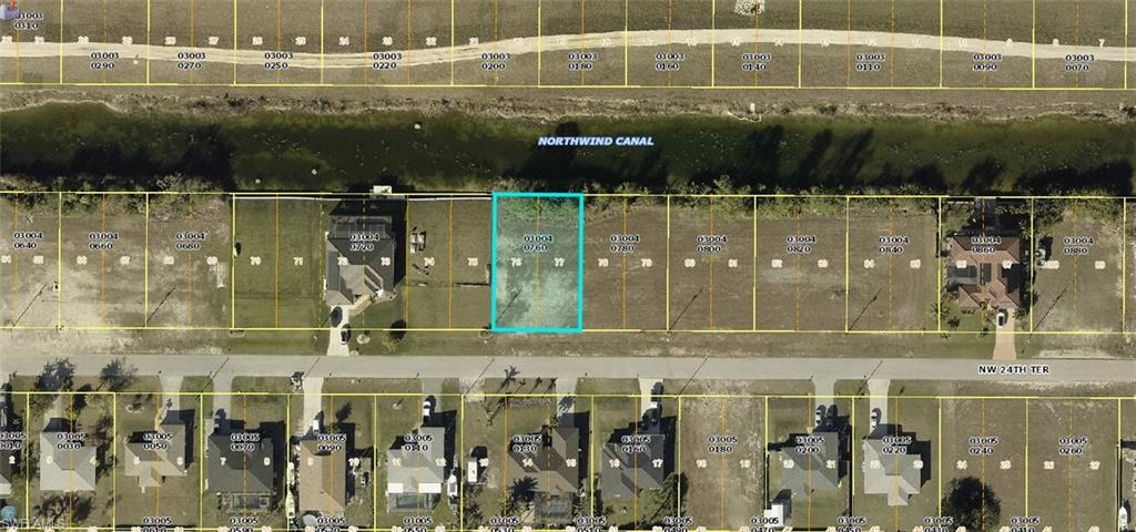 Aerial map of property and surrounding area
