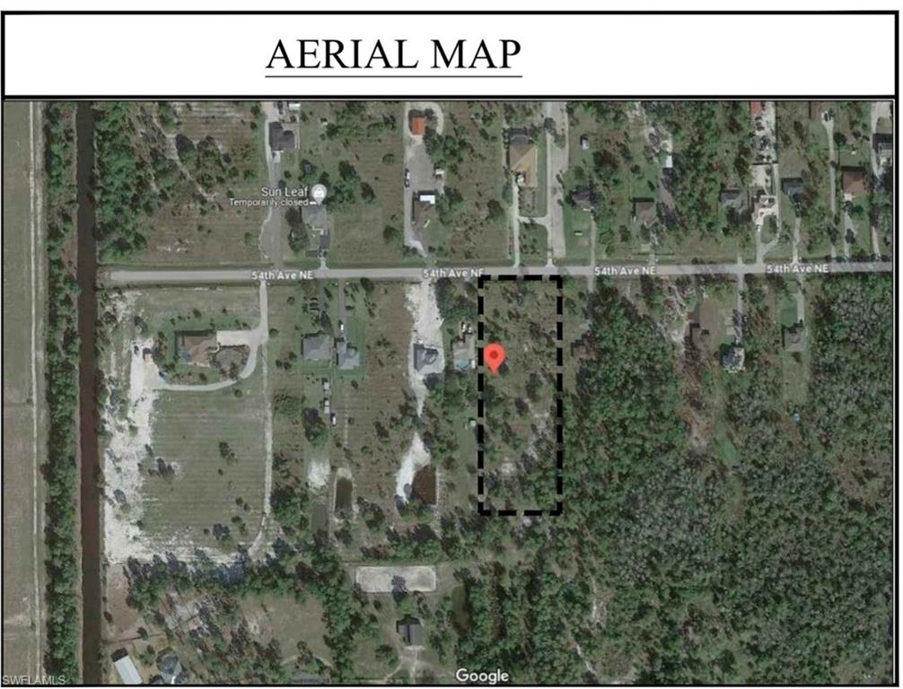 Aerial view of property's location