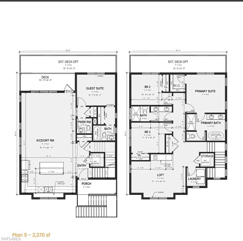View floor plan with guest  room option