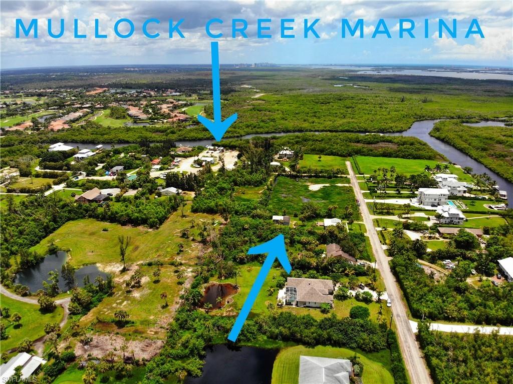 Aerial view of a large body of water