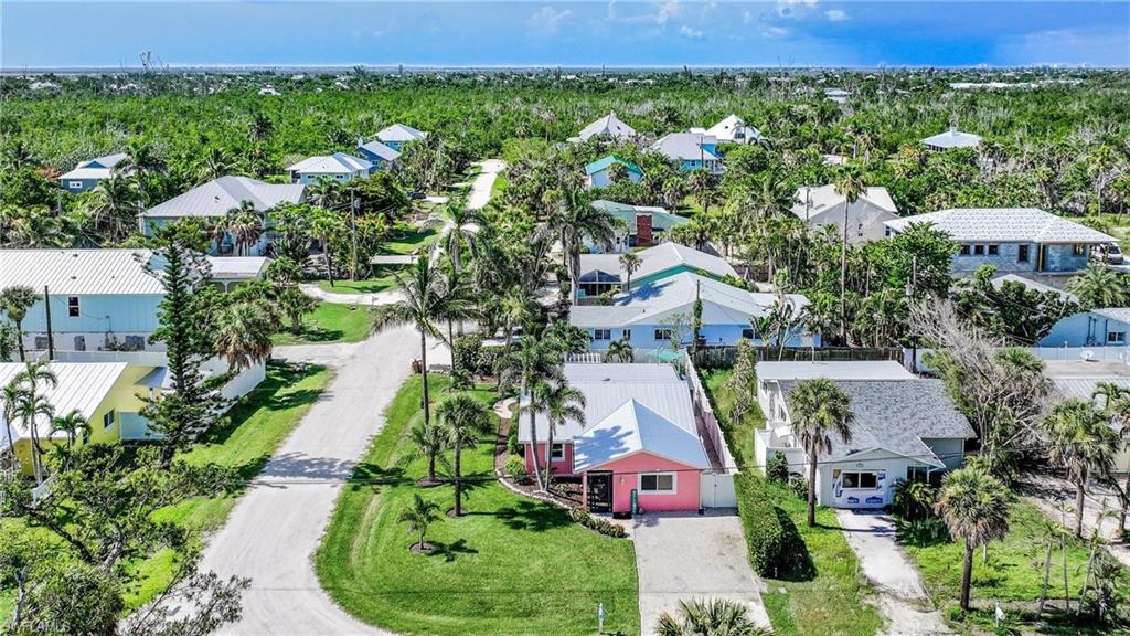 Aerial view of residential area