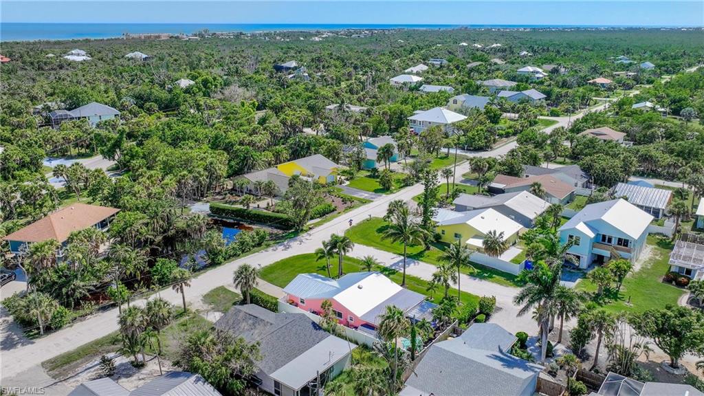 Aerial view of residential area
