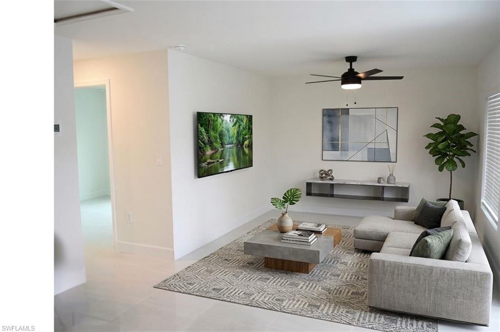 Virtually staged for illustrative purposes. No physical furnishings are present.