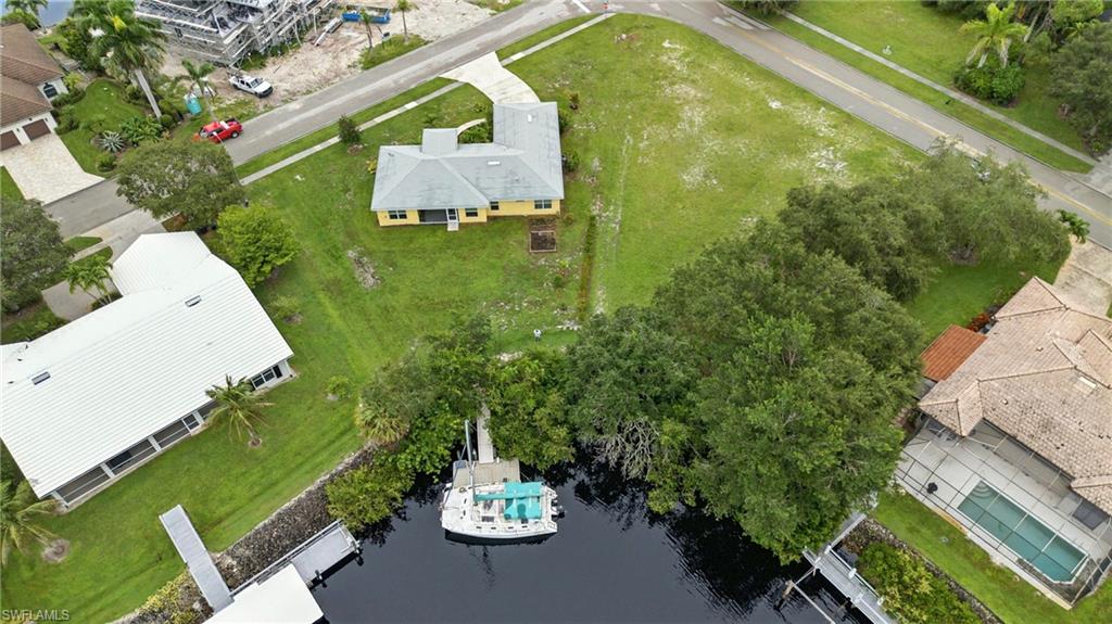 Drone / aerial view of a large body of water
