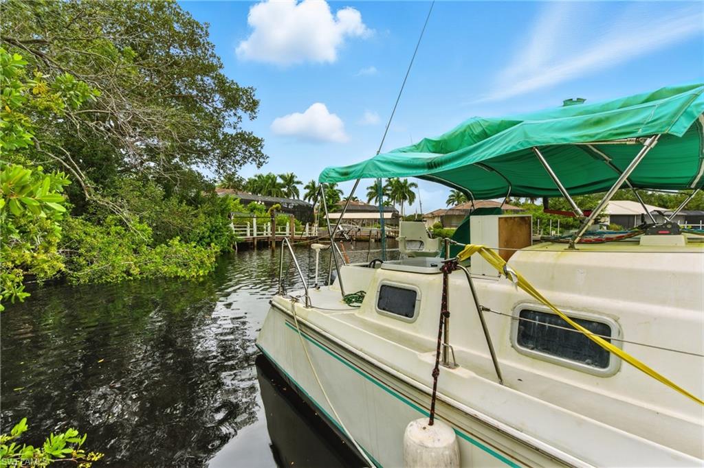Dock with a water view