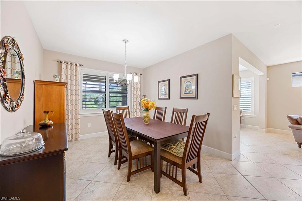 Dining room for entertaining guests with a beautiful lake view!