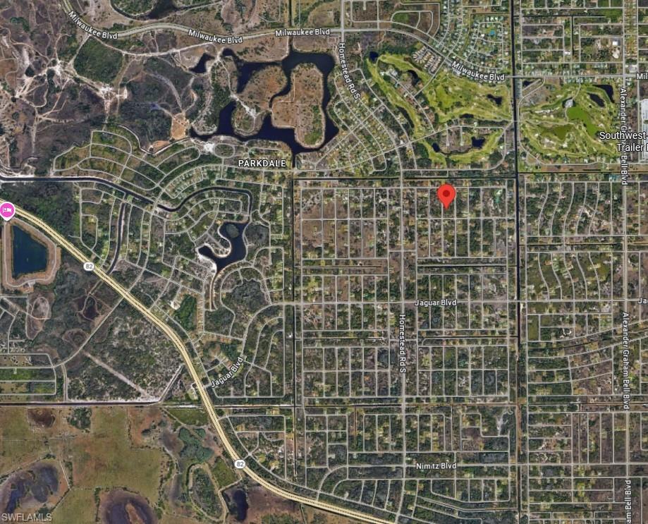 Aerial map of property and surrounding area