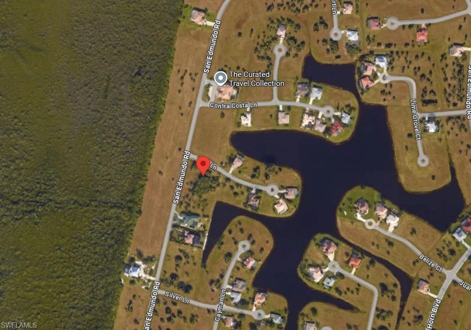 Aerial view of property's location