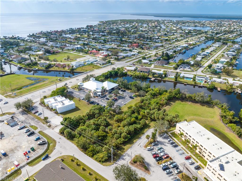 Drone / aerial view of a nearby body of water
