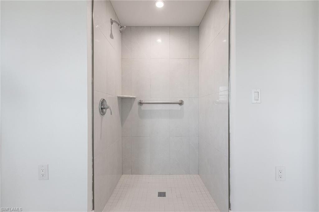 Bathroom with a stall shower