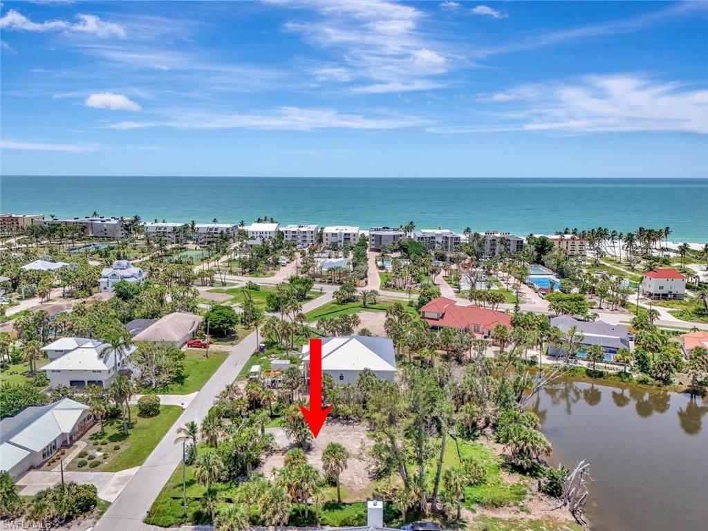 Drone / aerial view of a nearby body of water