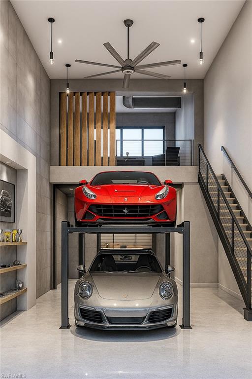 Rendered Buildout of Unit 101 at Redline Auto Suites