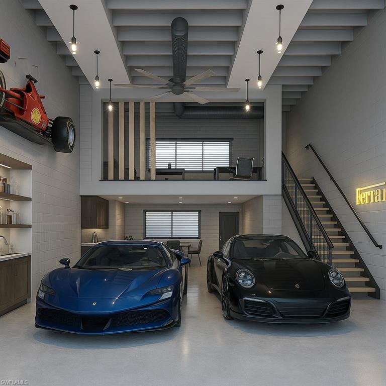 Rendered Build-Out of Unit 102 at Redline Auto Suites