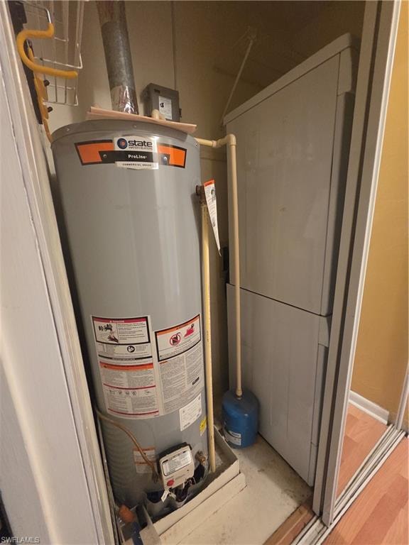 Utility room with gas water heater