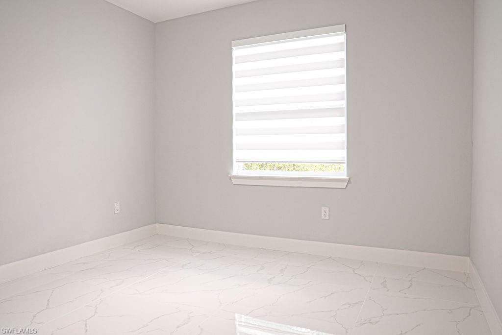 Empty room with marble finish flooring