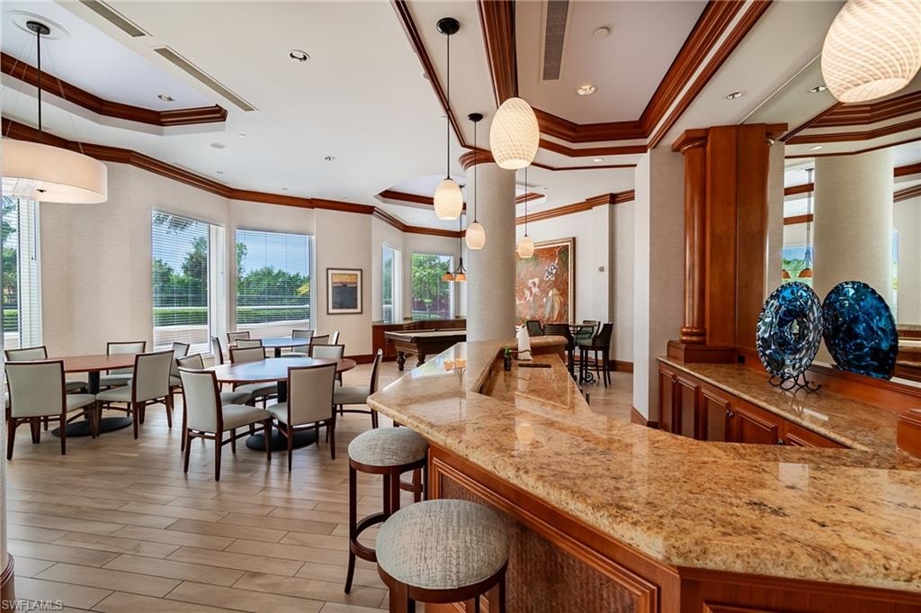 Building lobby with crown molding