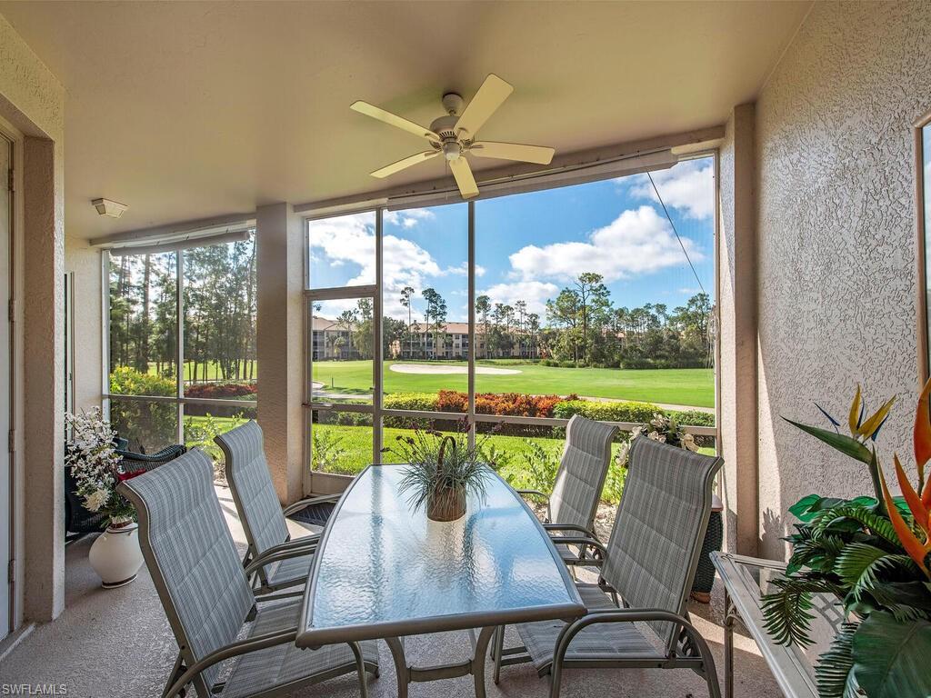 Enjoying a very spacious Lanai overlooking the 10th approach and green