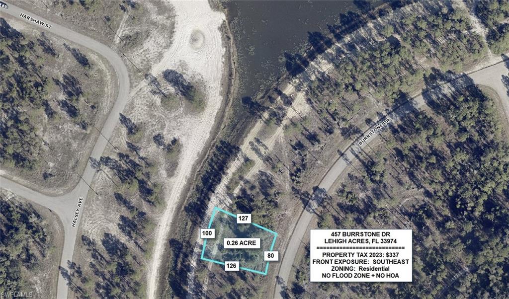 Aerial view of property's location