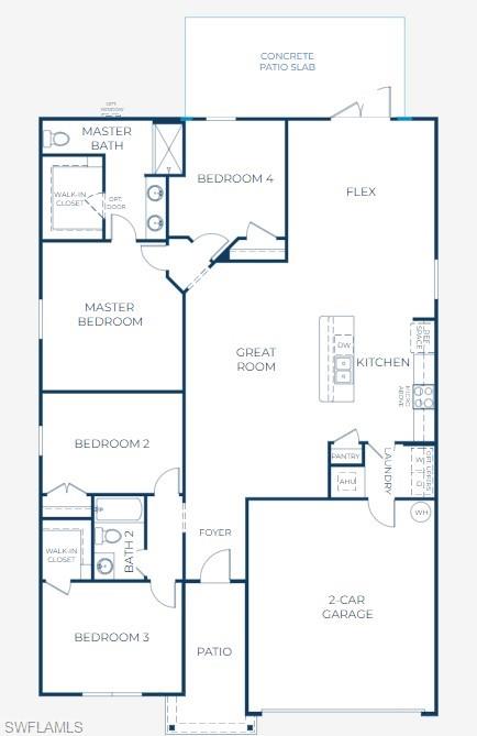 Model home - actual features may vary.