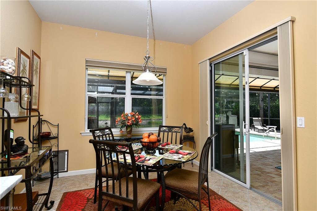 Slider  door opens directly onto the covered area of the lanai.
