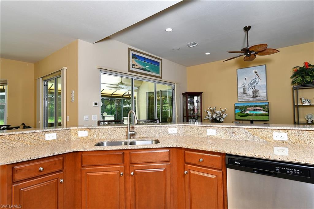 Center kitchen island with sink and dishwasher