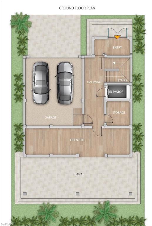 RENDERING:View of floor plan / room layout