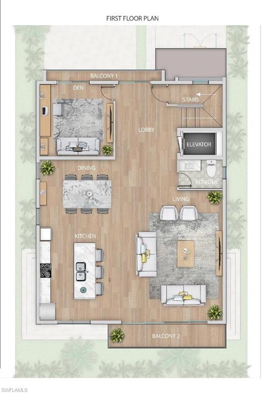 RENDERING:View of room layout