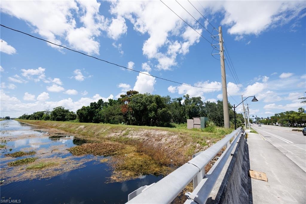 View of Ten Mile Canal next to commercial lot