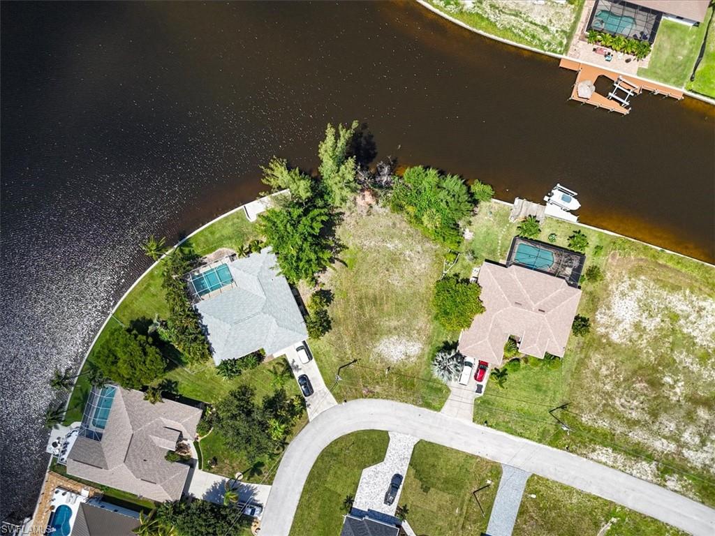 Aerial perspective of suburban area