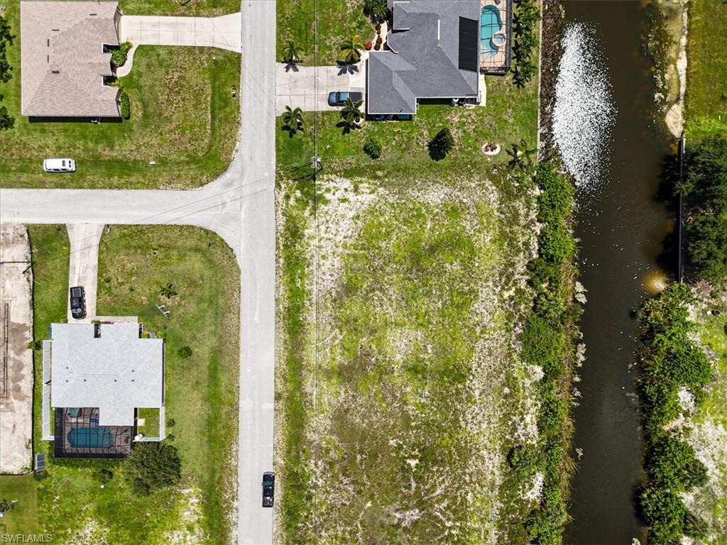 Aerial view of a large body of water