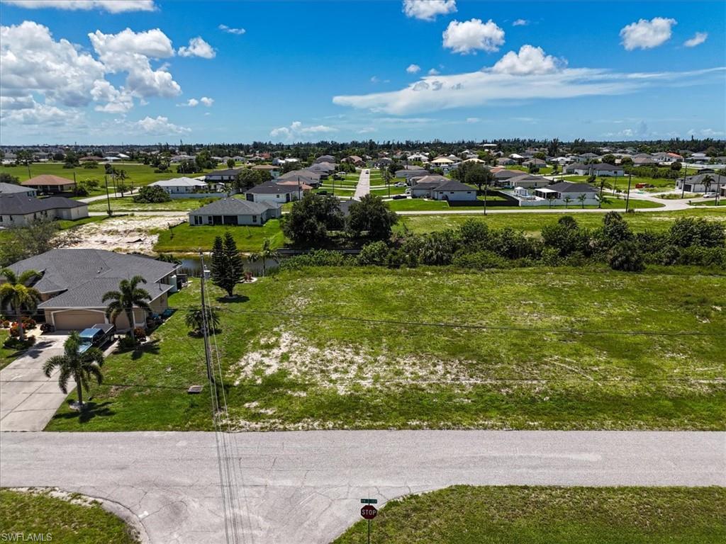 Aerial view of residential area
