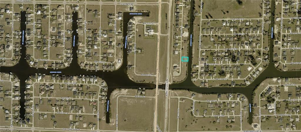 Aerial map of property and surrounding area