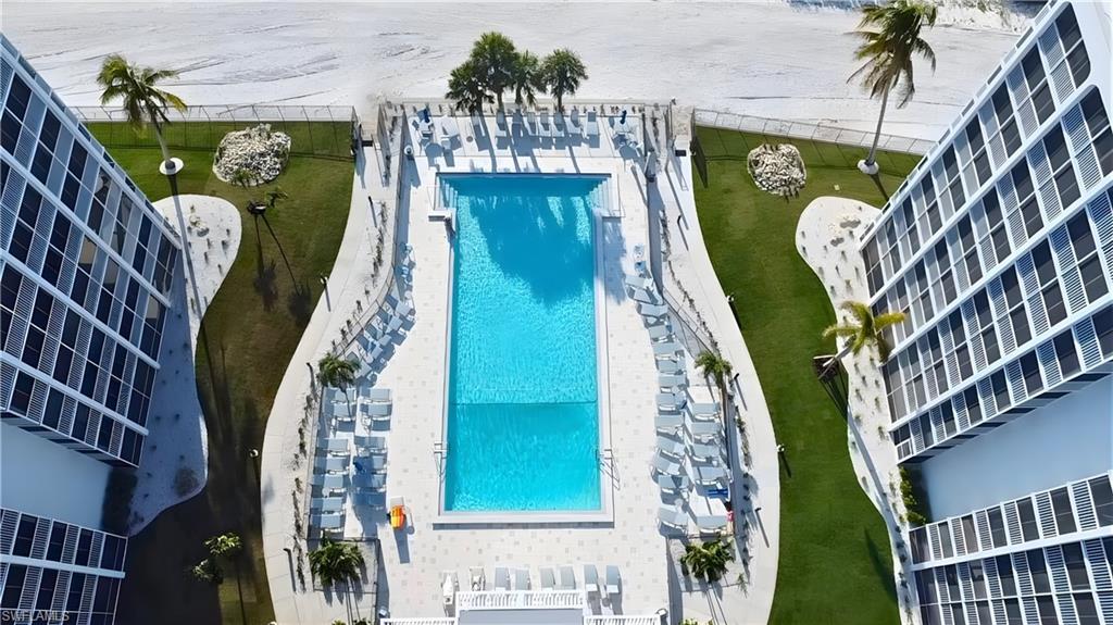 Bird's eye view of a pool area - Virtually Edited Image