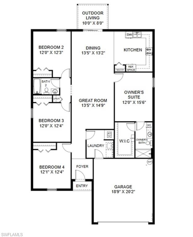 View of floor plan / room layout