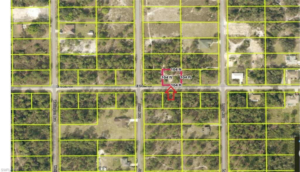Map / location featuring property boundaries highlighted