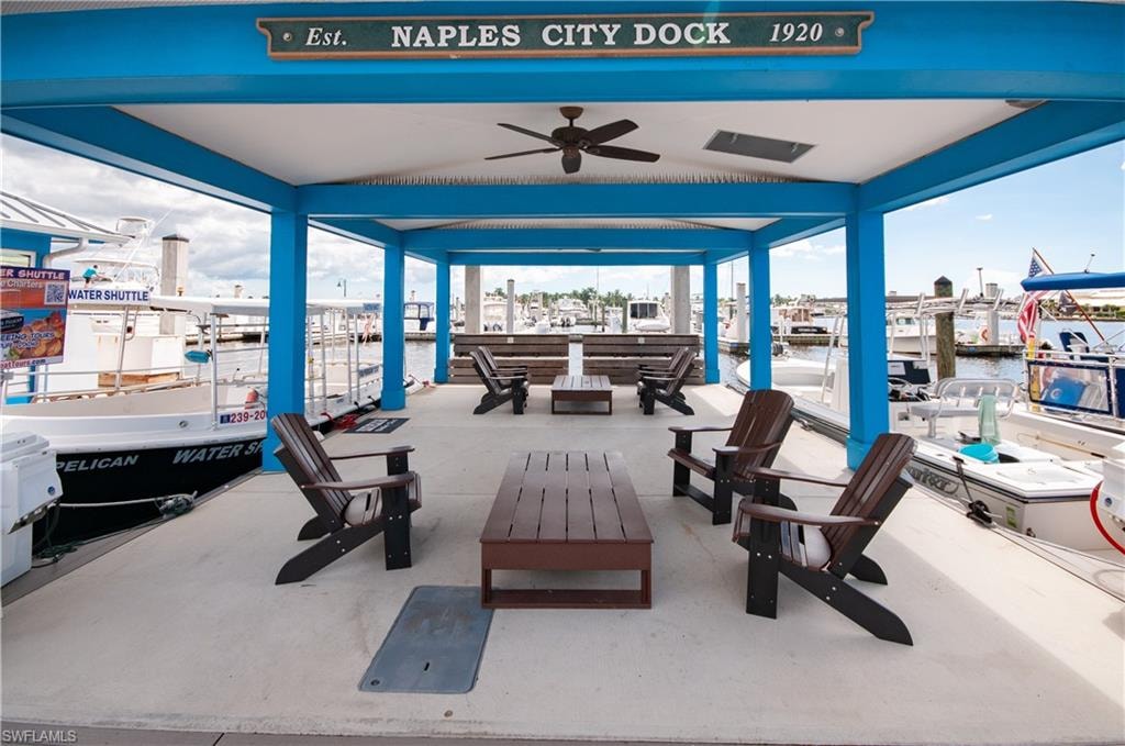 Naples City Dock Sitting Area