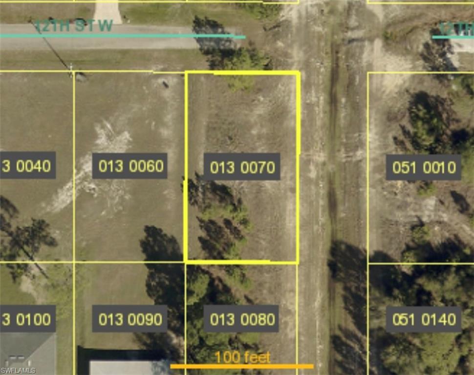 Aerial map of property and surrounding area
