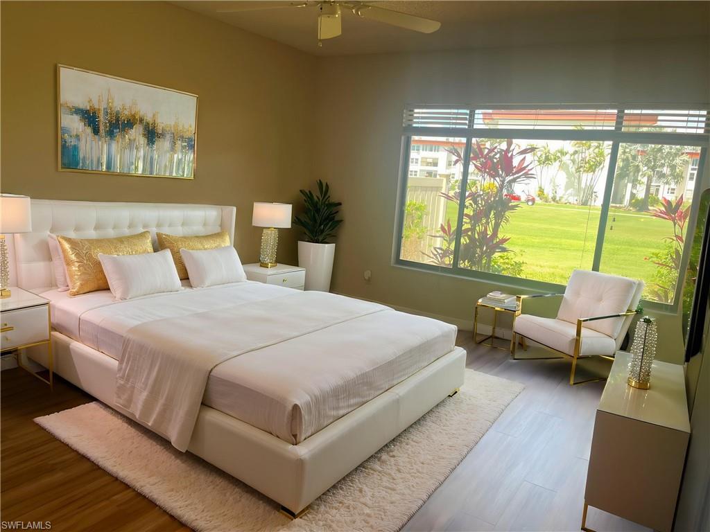 Virtual Staged, Primary Bedroom with double closets and ensuite bathroom
