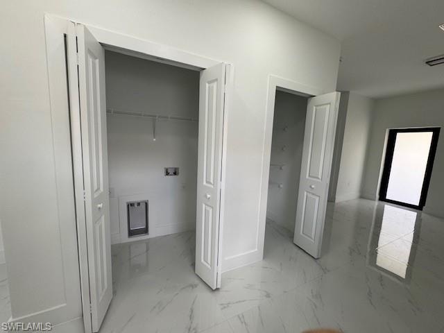 Hookup laundry for washer and dryer available